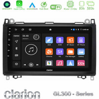 Clarion Gl300 Series 4core Android11 2+32gb Mercedes A/b/vito/sprinter Class Navigation Multimedia Tablet 9 με Carplay &Amp; Android Auto u-gl3-Mb0759