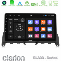 Clarion Gl300 Series 4core Android11 2+32gb Mercedes c Class W204 Navigation Multimedia Tablet 9 με Carplay &Amp; Android Auto u-gl3-Mb0842