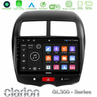 Clarion Gl300 Series 4core Android11 2+32gb Mitsubishi asx Navigation Multimedia Tablet 10 με Carplay &Amp; Android Auto u-gl3-Mt0075