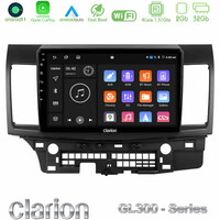 Clarion Gl300 Series 4core Android11 2+32gb Mitsubishi Lancer 2008 – 2015 Navigation Multimedia Tablet 10 με Carplay &Amp; Android Auto u-gl3-Mt232