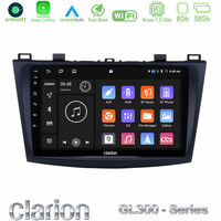 Clarion Gl300 Series 4core Android11 2+32gb Mazda 3 2009-2014 Navigation Multimedia Tablet 9 με Carplay &Amp; Android Auto u-gl3-Mz0228