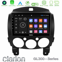 Clarion Gl300 Series 4core Android11 2+32gb Mazda 2 2008-2014 Navigation Multimedia Tablet 9 με Carplay &Amp; Android Auto u-gl3-Mz0667