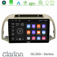 Clarion Gl300 Series 4core Android11 2+32gb Nissan Micra k12 2002-2010 Navigation Multimedia Tablet 9 με Carplay &Amp; Android Auto u-gl3-Ns0012