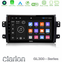 Clarion Gl300 Series 4core Android11 2+32gb Suzuki sx4 2006-2014 Fiat Sedici 2006-2014 Navigation Multimedia Tablet 9 με Carplay & Android Auto u-gl3-Sz0649