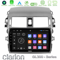 Clarion Gl300 Series 4core Android11 2+32gb Toyota Corolla 2008-2010 Navigation Multimedia Tablet 9 με Carplay & Android Auto u-gl3-Ty0144