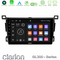 Clarion Gl300 Series 4core Android11 2+32gb Toyota Rav4 2013-2018 Navigation Multimedia Tablet 9 με Carplay & Android Auto u-gl3-Ty0435