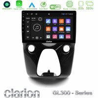 Clarion Gl300 Series 4core Android11 2+32gb Toyota Aygo | Citroen c1 | Peugeot 108 Navigation Multimedia 10 με Carplay & Android Auto u-gl3-Ty0900