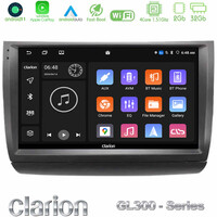 Clarion Gl300 Series 4core Android11 2+32gb Toyota Prius 2004-2009 Navigation Multimedia Tablet 9 με Carplay & Android Auto u-gl3-Ty1015