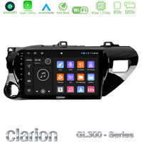 Clarion Gl300 Series 4core Android11 2+32gb Toyota Hilux 2017-2021 Navigation Multimedia Tablet 10 με Carplay & Android Auto u-gl3-Ty600