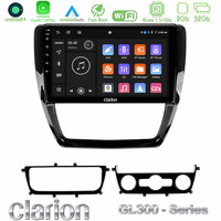 Clarion Gl300 Series 4core Android11 2+32gb vw Jetta Navigation Multimedia Tablet 10 με Carplay & Android Auto u-gl3-Vw0001
