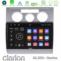 Clarion Gl300 Series 4core Android11 2+32gb vw Touran 2003-2011 Navigation Multimedia Tablet 10 με Carplay & Android Auto u-gl3-Vw1001
