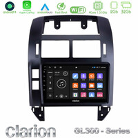 Clarion Gl300 Series 4core Android11 2+32gb vw Polo 2002-2009 Navigation Multimedia Tablet 9 με Carplay & Android Auto u-gl3-Vw1229