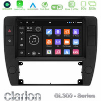 Clarion Gl300 Series 4core Android11 2+32gb vw Passat b5 2001-2005 Navigation Multimedia Tablet 9 με Carplay & Android Auto u-gl3-Vw1370