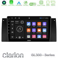 Clarion Gl300 Series 4core Android11 2+32gb bmw 5 Series (E39) / x5 (E53) Navigation Multimedia Tablet 9 με Carplay &Amp; Android Auto u-gl3-Bm0604