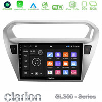 Clarion Gl300 Series 4core Android11 2+32gb Citroën c-Elysée / Peugeot 301 Navigation Multimedia Tablet 9 με Carplay &Amp; Android Auto u-gl3-Ct0070