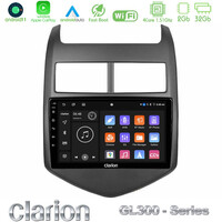 Clarion Gl300 Series 4core Android11 2+32gb Chevrolet Aveo 2011-2017 Navigation Multimedia Tablet 9 με Carplay &Amp; Android Auto u-gl3-Cv0243