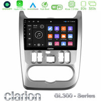 Clarion Gl300 Series 4core Android11 2+32gb Dacia Duster/sandero/logan Navigation Multimedia Tablet 9 με Carplay &Amp; Android Auto u-gl3-Dc0766