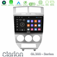 Clarion Gl300 Series 4core Android11 2+32gb Dodge Caliber 2006-2011 Navigation Multimedia Tablet 10 με Carplay &Amp; Android Auto u-gl3-Dg0707
