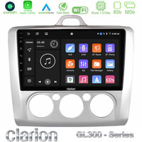 Clarion Gl300 Series 4core Android11 2+32gb Ford Focus Manual ac Navigation Multimedia Tablet 9 με Carplay &Amp; Android Auto u-gl3-Fd0041m