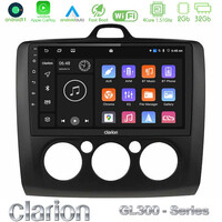 Clarion Gl300 Series 4core Android11 2+32gb Ford Focus Manual ac Navigation Multimedia Tablet 9 (Μαύρο Χρώμα) με Carplay &Amp; Android Auto u-gl3-Fd0041mb