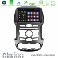 Clarion Gl300 Series 4core Android11 2+32gb Ford Ranger 2012-2016 Navigation Multimedia Tablet 9 με Carplay &Amp; Android Auto u-gl3-Fd0902