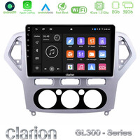 Clarion Gl300 Series 4core Android11 2+32gb Ford Mondeo 2007-2010 Manual a/c Navigation Multimedia Tablet 10 με Carplay &Amp; Android Auto u-gl3-Fd0919