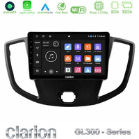 Clarion Gl300 Series 4core Android11 2+32gb Ford Transit 2014-&Gt; Navigation Multimedia Tablet 9 με Carplay &Amp; Android Auto u-gl3-Fd1554