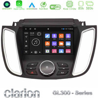Clarion Gl300 Series 4core Android11 2+32gb Ford Kuga/c-max 2013-2019 Navigation Multimedia Tablet 9 με Carplay &Amp; Android Auto u-gl3-Fd2025