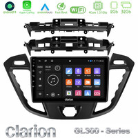 Clarion Gl300 Series 4core Android11 2+32gb Ford Transit Custom/tourneo Custom Navigation Multimedia Tablet 9 με Carplay &Amp; Android Auto u-gl3-Fd680