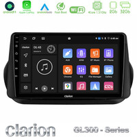 Clarion Gl300 Series 4core Android11 2+32gb Fiat Fiorino/citroen Nemo/peugeot Bipper Navigation Multimedia Tablet 9 με Carplay &Amp; Android Auto u-gl3-Ft1025