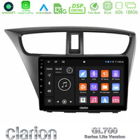 Clarion Gl700 Lite Series 8core Android11 6+128gb Honda Civic Hatchback 2012-2015 Navigation Multimedia Tablet 9 με Carplay &Amp; Android Auto u-G76l-Hd0941
