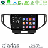 Clarion Gl700 Lite Series 8core Android11 6+128gb Honda Accord 2008-2015 Navigation Multimedia Tablet 9 με Carplay &Amp; Android Auto u-G76l-Hd1013