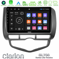 Clarion Gl700 Lite Series 8core Android11 6+128gb Honda Jazz 2002-2008 (Auto A/c) Navigation Multimedia Tablet 9 με Carplay &Amp; Android Auto u-G76l-Hd101n