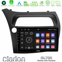 Clarion Gl700 Lite Series 8core Android11 6+128gb Honda Civic Navigation Multimedia Tablet 9 με Carplay &Amp; Android Auto u-G76l-Hd107n