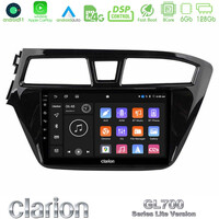Clarion Gl700 Lite Series 8core Android11 6+128gb Hyundai i20 2014-2018 Navigation Multimedia Tablet 9 με Carplay &Amp; Android Auto u-G76l-Hy1143