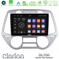 Clarion Gl700 Lite Series 8core Android11 6+128gb Hyundai i20 2009-2012 Auto a/c Navigation Multimedia Tablet 9 με Carplay &Amp; Android Auto u-G76l-Hy0709