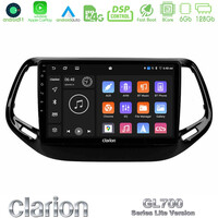 Clarion Gl700 Lite Series 8core Android11 6+128gb Jeep Compass 2017&gt; Navigation Multimedia Tablet 10 με Carplay &Amp; Android Auto u-G76l-Jp0143