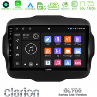 Clarion Gl700 Lite Series 8core Android11 6+128gb Jeep Renegade 2015-2019 Navigation Multimedia Tablet 9 με Carplay &Amp; Android Auto u-G76l-Jp134