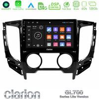 Clarion Gl700 Lite Series 8core Android11 6+128gb Mitsubishi L200 2016-&Gt; &Amp; Fiat Fullback (Manual A/c) Navigation Multimedia Tablet 9 με Carplay &Amp; Android Auto u-G76l-Mt0620