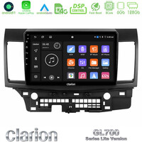 Clarion Gl700 Lite Series 8core Android11 6+128gb Mitsubishi Lancer 2008 – 2015 Navigation Multimedia Tablet 10 με Carplay &Amp; Android Auto u-G76l-Mt232