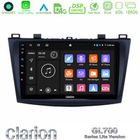 Clarion Gl700 Lite Series 8core Android11 6+128gb Mazda 3 2009-2014 Navigation Multimedia Tablet 9 με Carplay &Amp; Android Auto u-G76l-Mz0228
