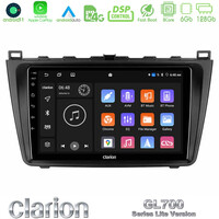 Clarion Gl700 Lite Series 8core Android11 6+128gb Mazda 6 2008-2012 Navigation Multimedia Tablet 9 με Carplay &Amp; Android Auto u-G76l-Mz0233