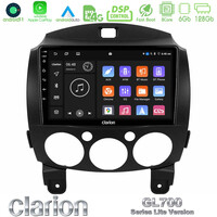 Clarion Gl700 Lite Series 8core Android11 6+128gb Mazda 2 2008-2014 Navigation Multimedia Tablet 9 με Carplay &Amp; Android Auto u-G76l-Mz0667