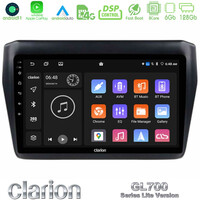 Clarion Gl700 Lite Series 8core Android11 6+128gb Suzuki Swift 2017-2023 Navigation Multimedia Tablet 9 με Carplay &Amp; Android Auto u-G76l-Sz0522