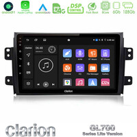 Clarion Gl700 Lite Series 8core Android11 6+128gb Suzuki sx4 2006-2014 Fiat Sedici 2006-2014 Navigation Multimedia Tablet 9 με Carplay &Amp; Android Auto u-G76l-Sz0649