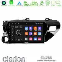 Clarion Gl700 Lite Series 8core Android11 6+128gb Toyota Hilux 2017-2021 Navigation Multimedia Tablet 10 με Carplay &Amp; Android Auto u-G76l-Ty600
