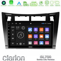 Clarion Gl700 Lite Series 8core Android11 6+128gb Toyota Yaris Navigation Multimedia Tablet 9 (Μαύρο Χρώμα) με Carplay &Amp; Android Auto u-G76l-Ty626b