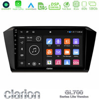 Clarion Gl700 Lite Series 8core Android11 6+128gb vw Passat Navigation Multimedia Tablet 10 με Carplay &Amp; Android Auto u-G76l-Vw0055