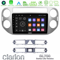 Clarion Gl700 Lite Series 8core Android11 6+128gb vw Tiguan Navigation Multimedia Tablet 9 με Carplay &Amp; Android Auto u-G76l-Vw0083