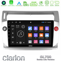 Clarion Gl700 Lite Series 8core Android11 2+32gb Citroen c4 2004-2010 Navigation Multimedia Tablet 9 με Carplay &Amp; Android Auto u-G72l-Ct0812